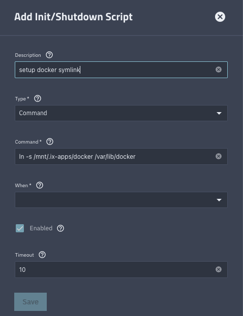 Init/Shutdown scripts