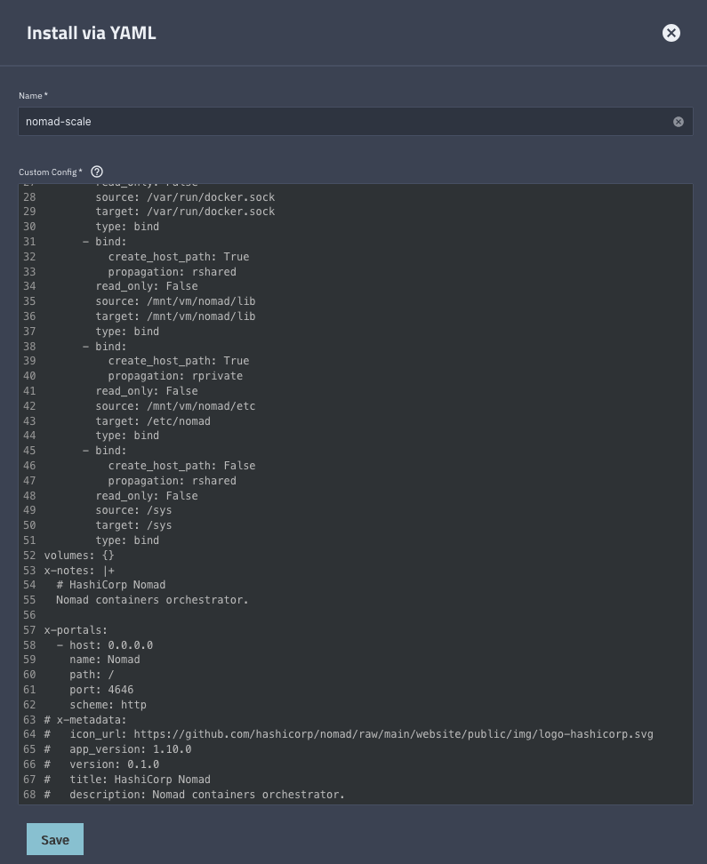 Nomad Custom App